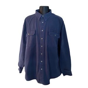 Cabela’s Mens Button Down long sleeve collared shirt, size 4 XL tall nav…
